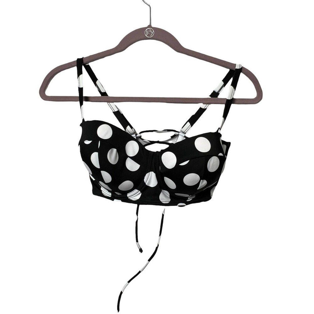 Adore me Bikini TOP Size 34DD Viviene Balconette Polka Dot